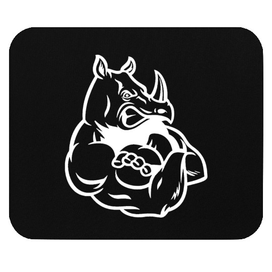 RHINO MUSCLES MENS GYM TRAINING TOP BODYBUILDING M Mouse Pads