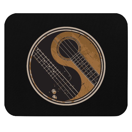 Guitar Ying Yang Gift Guitar Player Mouse Pads