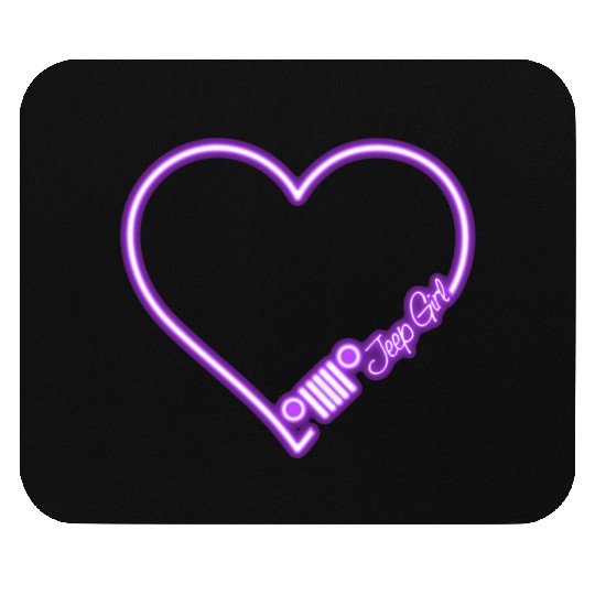 Jeep Love Purple Neon Mouse Pads