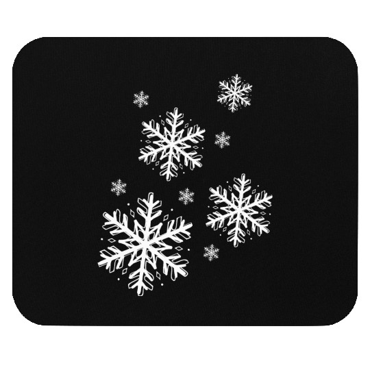 Snowflakes I LOVE WINTER Mouse Pads