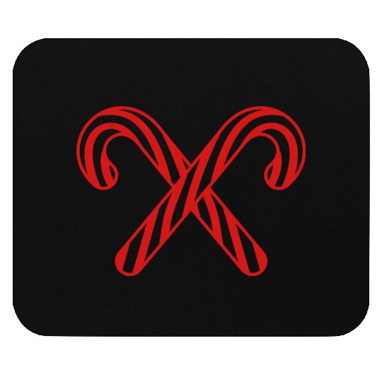 cross 2 candy cane x delicious candy sugar sweet h Mouse Pads