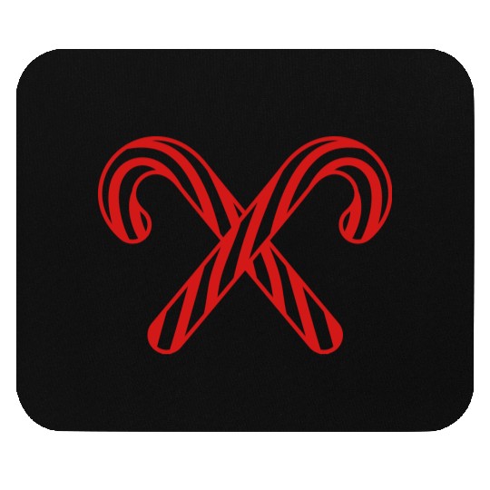 cross 2 candy cane x delicious candy sugar sweet h Mouse Pads