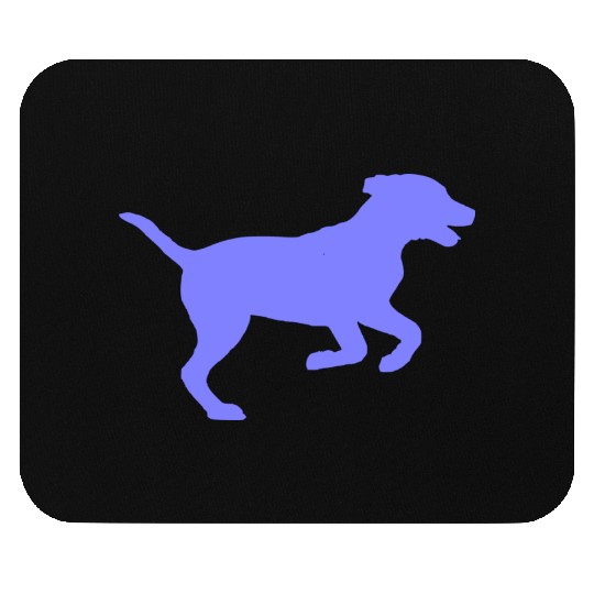 Running puppy; blue Mouse Pads
