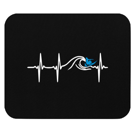 Heart Beat Surfing Mouse Pads