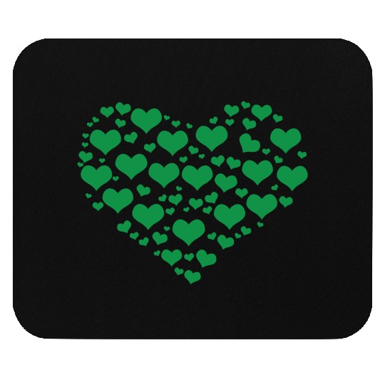 Green Heart St Patricks Day Mouse Pads