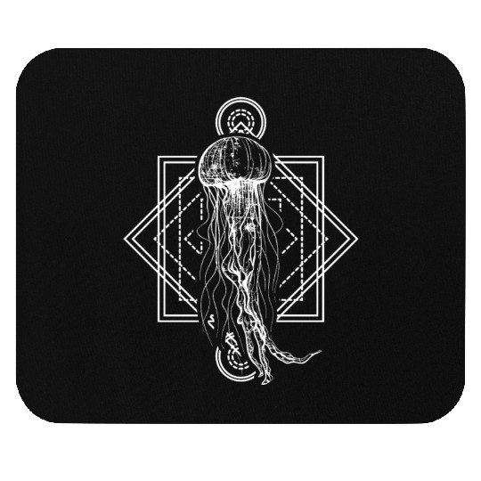 Jellyfish geometric Signs Symbols Cool Art Mouse Pads