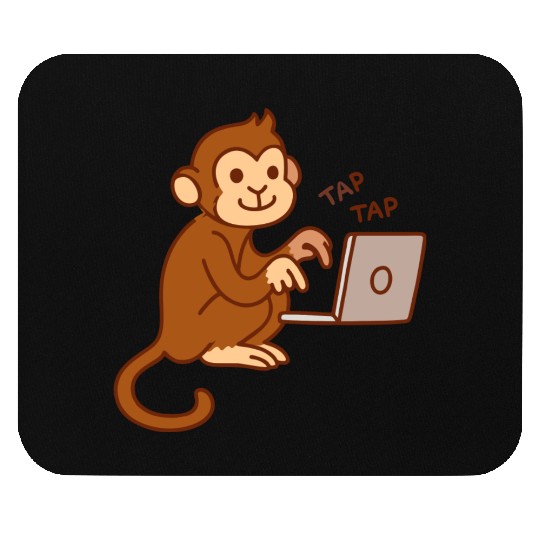 monkey laptop Mouse Pads