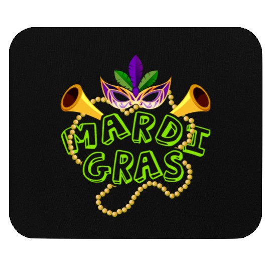 Mardi Gras Beads Mouse Pads - Mardi Gras Fat Tuesday