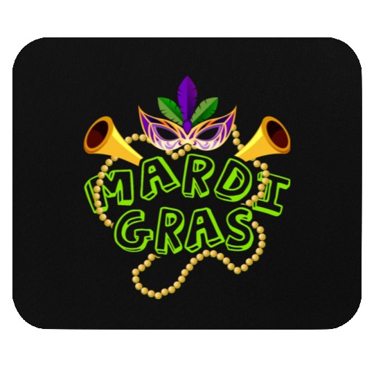 Mardi Gras Beads Mouse Pads - Mardi Gras Fat Tuesday