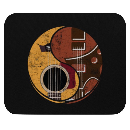 Guitar Ying Yang Music Guitar Player Gift Mouse Pads