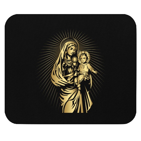 BLESSED VIRGIN MARY AND BABY JESUS Mouse Pads