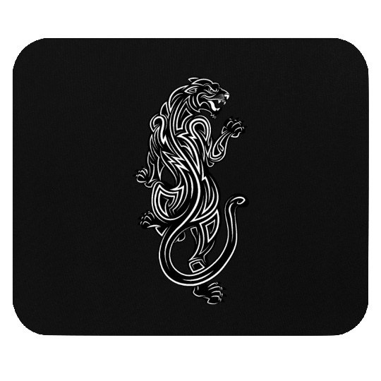 Classic Black Tribal Panther  Mouse Pads
