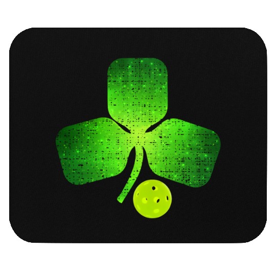 Pickleball St Patricks Day Shamrock Irish Mouse Pads