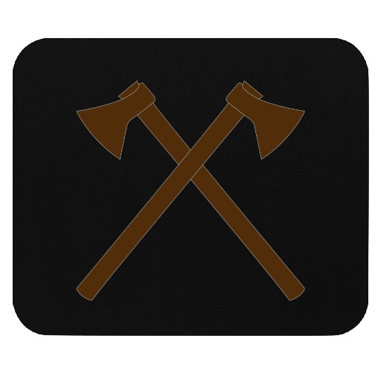 Crossed Axe - Firefighter Axe - Vector Mouse Pads