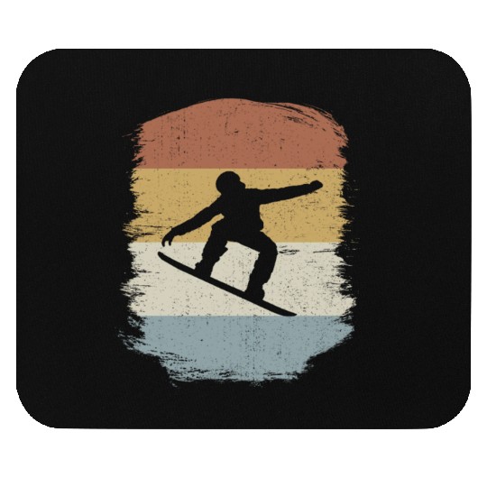 Snowboard Snowboarding Snowboarder Retro Gift Mouse Pads