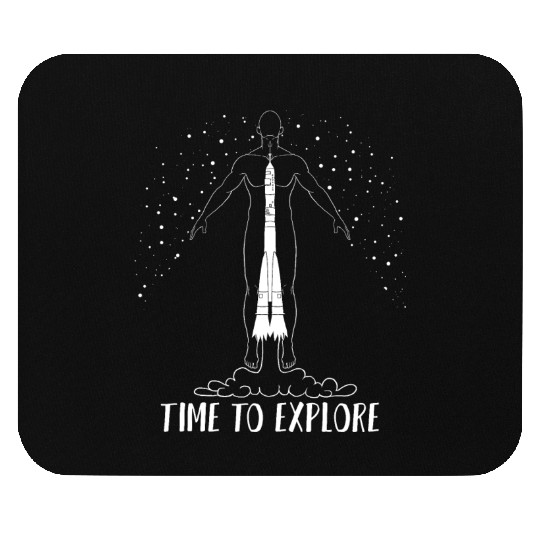 Time To Explore Mouse Pads Space Planets Sci Fi Occupy
