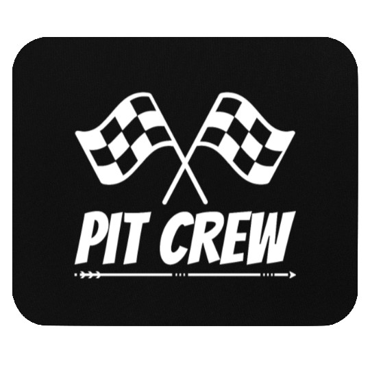 Pit Crew Funny Racing Design for Hotrod Track Mouse Pads