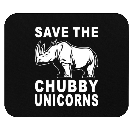 Save the Chubby Rhinoceros Funny Mouse Pads