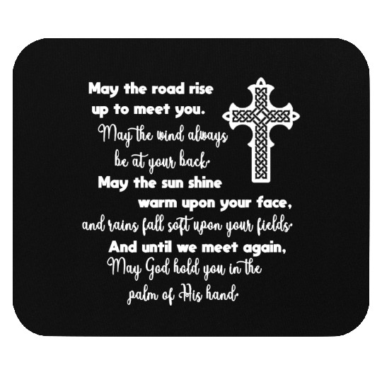 Irish Blessing with Celtic Knot Cross Mouse Pads