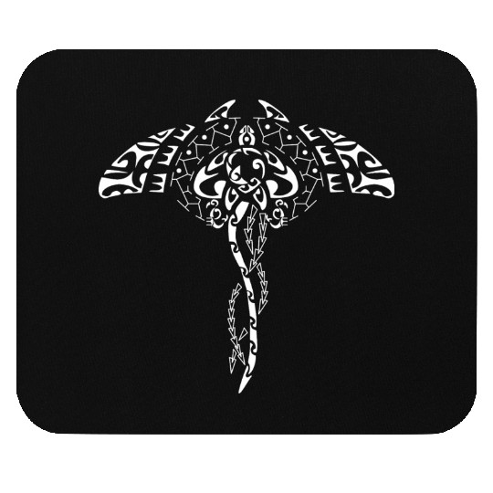 Maori Tattoo Rays Wisdom white Mouse Pads