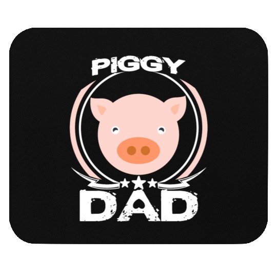 Piggy Dad Mouse Pads Cute Fathers Day Gift Farm Animal