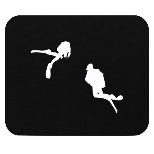 Diver Diving Snorkeling Swimming Goggles Sea Life Mouse Pads