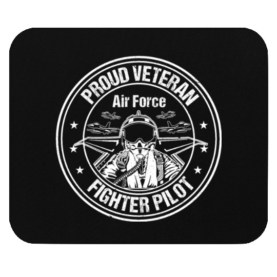 Proud Air Force Veteran Fighter Pilot design Mouse Pads