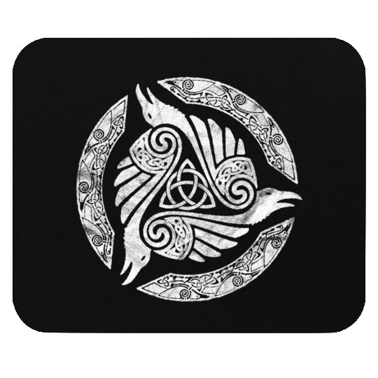 Celtic Trinity Knot Crow Spiritual Mandala Mouse Pads