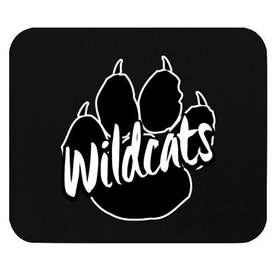 Wildcats Paw Print Back To School Spirit Mascot Mouse Pads
