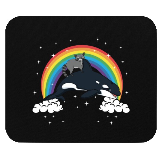 Raccoon Trash Panda Funny Orca Killer Whale Gift Mouse Pads