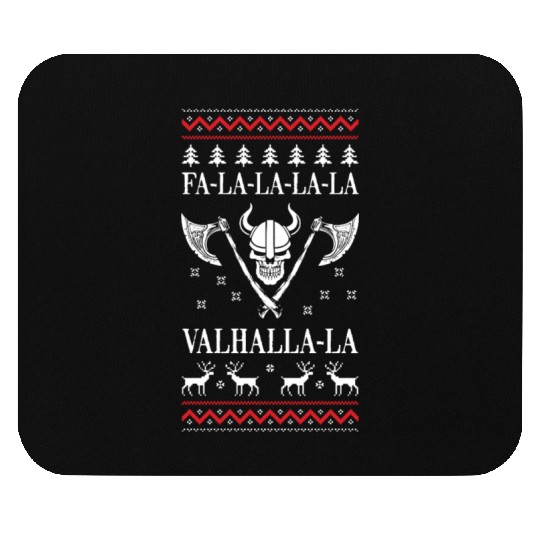 Ugly Christmas Viking Fa La La La La Valhalla La Mouse Pads