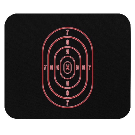Shooting Range Target Practice Sheet Red Bullseye Mouse Pads