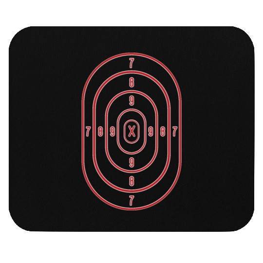 Shooting Range Target Practice Sheet Red Bullseye Mouse Pads