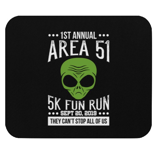 Area 51 Alien Fun run Mouse Pads