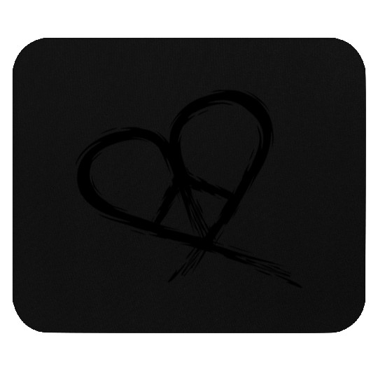Peace Symbol Hippie Heart Peace Freedom Love Mouse Pads
