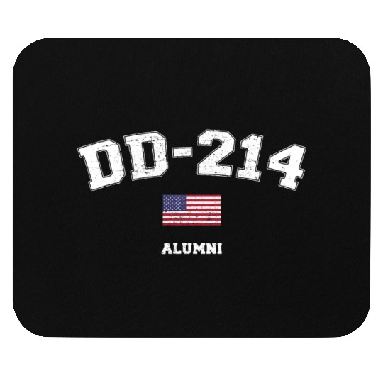 Dd 214 Us Armed Forces Alumni Usa Flag Vintage Mouse Pads