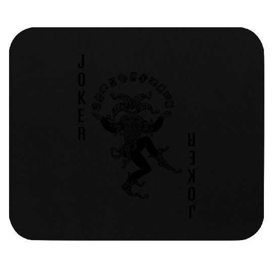 Black and White Joker Classic Card Deck Casino Mouse Pads