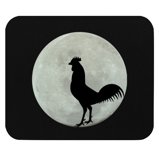 Chicken Full Moon Mouse Pads