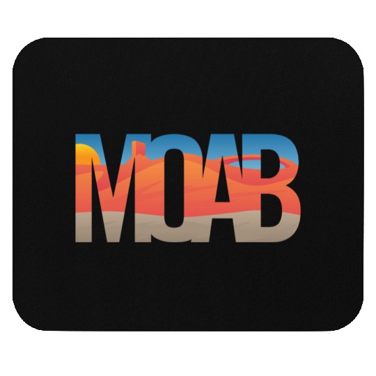 Moab Utah Scenic Typography Mouse Pads