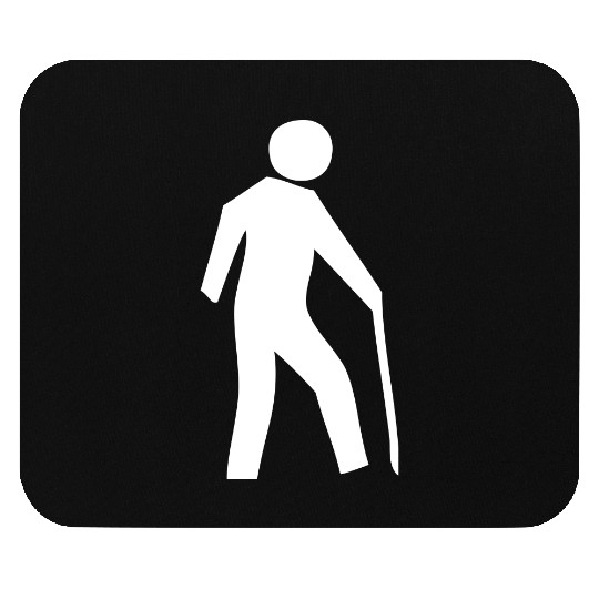 Old Man With A Walking Stick Mouse Pads
