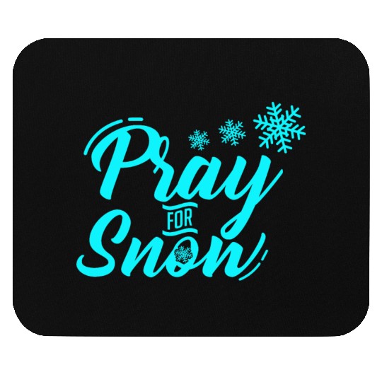 Pray for Snow Snow White Christmas Praying Mouse Pads
