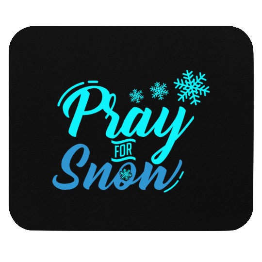 Pray for Snow Snow White Christmas Praying Mouse Pads