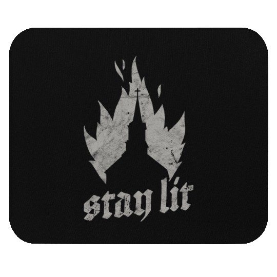 Occult Burning Church - Unholy Satanic Devil Mouse Pads