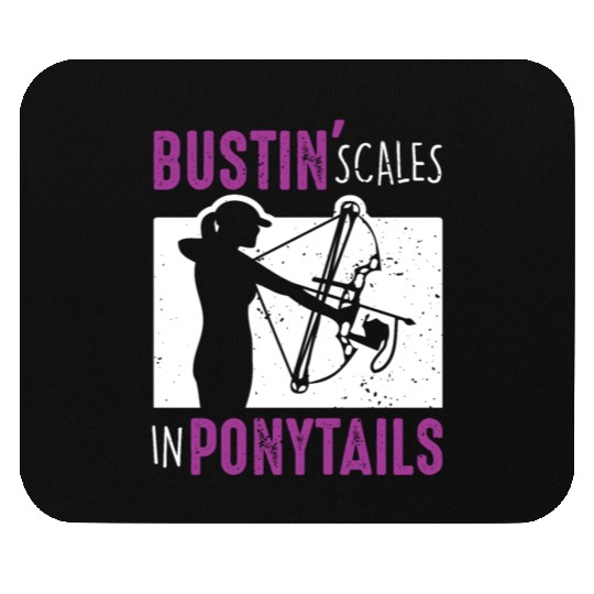 Bow Fish Archery Woman Bowfishing Sport Mouse Pads