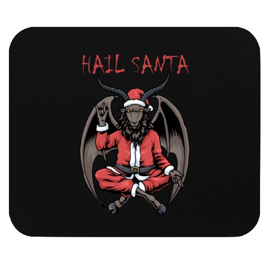 Christmas Hail Santa Satanism Goat Baphomet Satan Mouse Pads