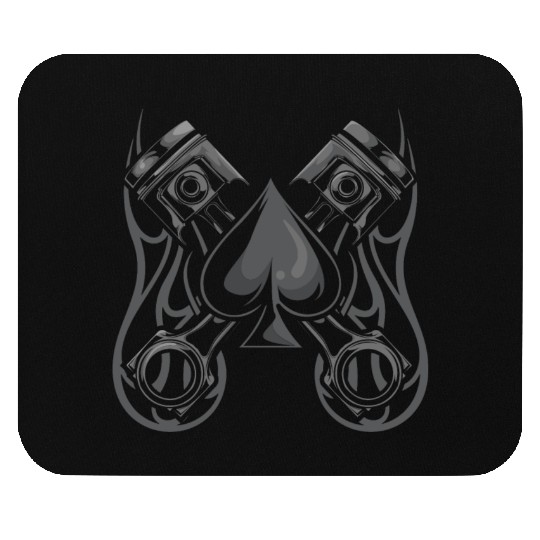 Poker and Hotrod - Cool Poker Art Hot Rod Mouse Pads