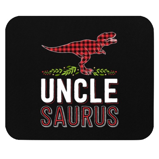 Uncle Saurus T Rex Bufallo Plaid Matching Family Mouse Pads