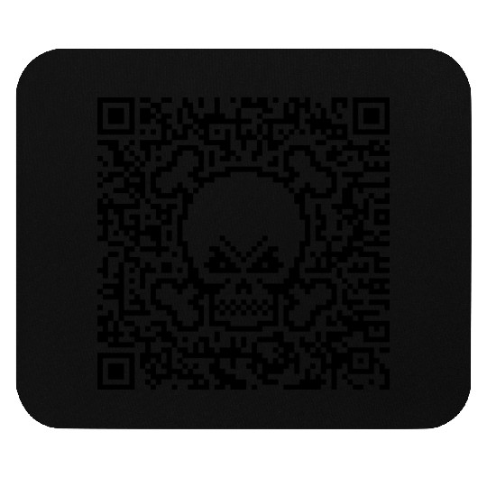 Skull And Crossbones (Quick Response Code / POS) Mouse Pads