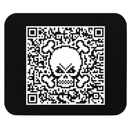 Skull And Crossbones (Quick Response Code / NEG) Mouse Pads