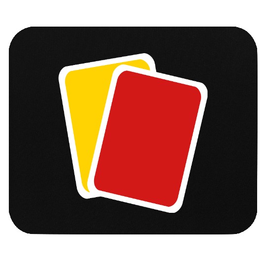 Red yellow card Mouse Pads